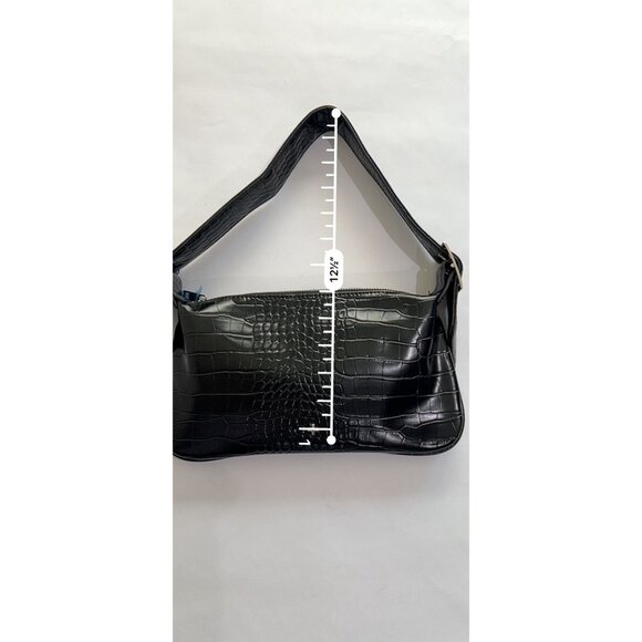 Peta & Jain Cambridge Bag in Black Croc - Picture 3 of 7